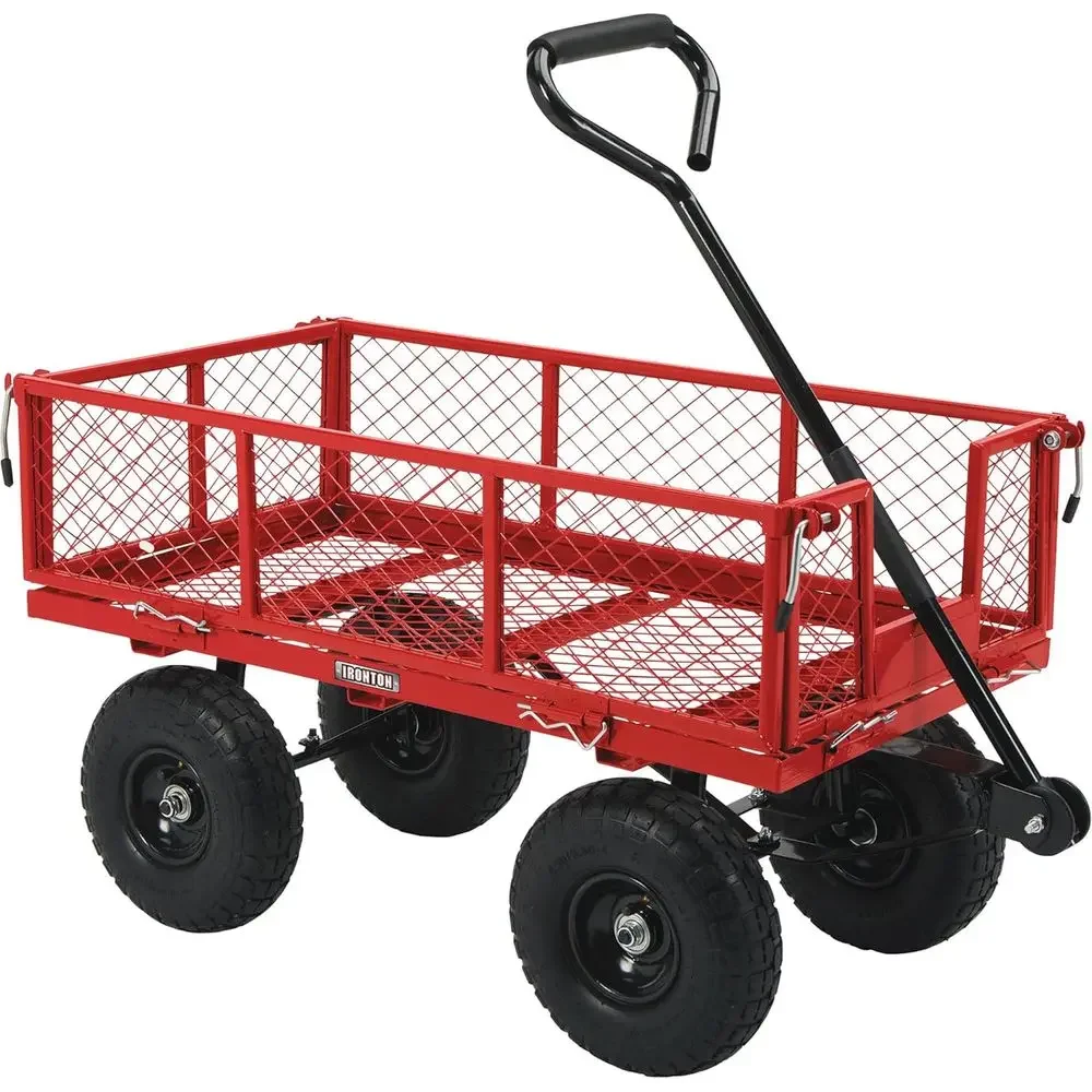 Heavy-Duty Garden Cart with 400-Pound Capacity, 38 Length x 18.5 Width x 21 Height