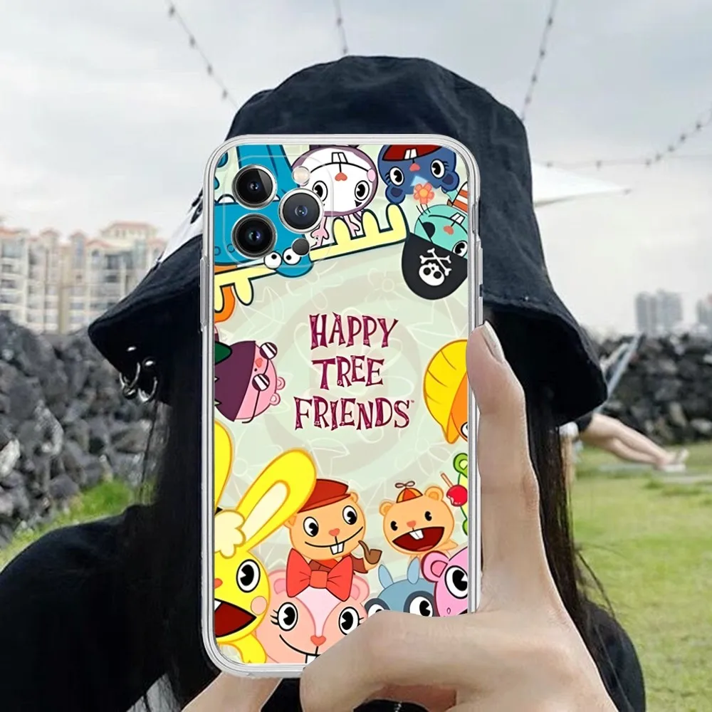 Happy Tree Friends Phone Case For iPhone 15 14 11 12 13 Mini Pro XS Max Cover 6 7 8 Plus X XR SE 2020 Funda Shell