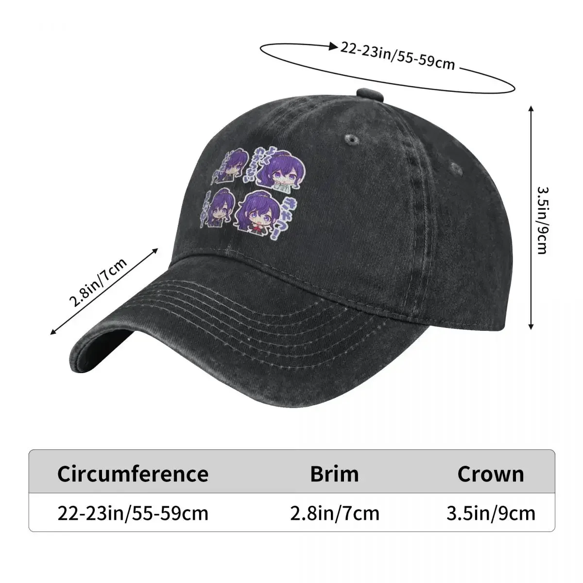 Project Sekai Anime Mafuyu Asahina Project Sekai Cute Fashion Baseball Cap Peaked Cap Men's Hat Women's Cap Sun Visor Ladies