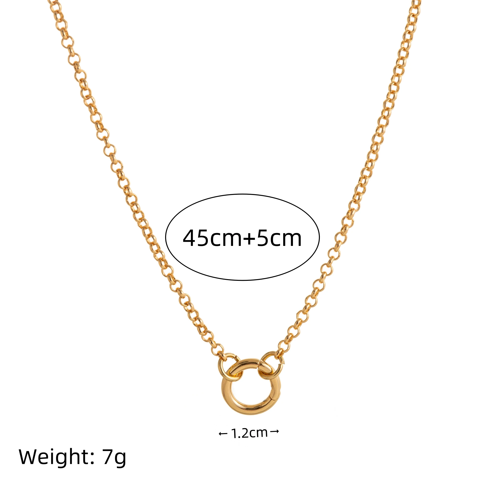 18K Vergoldete Kupfer-Halskette mit Exquisitem Rundem Anhänger und Kristallverzierung, Elegantes Schmuckgeschenk – Detail 4