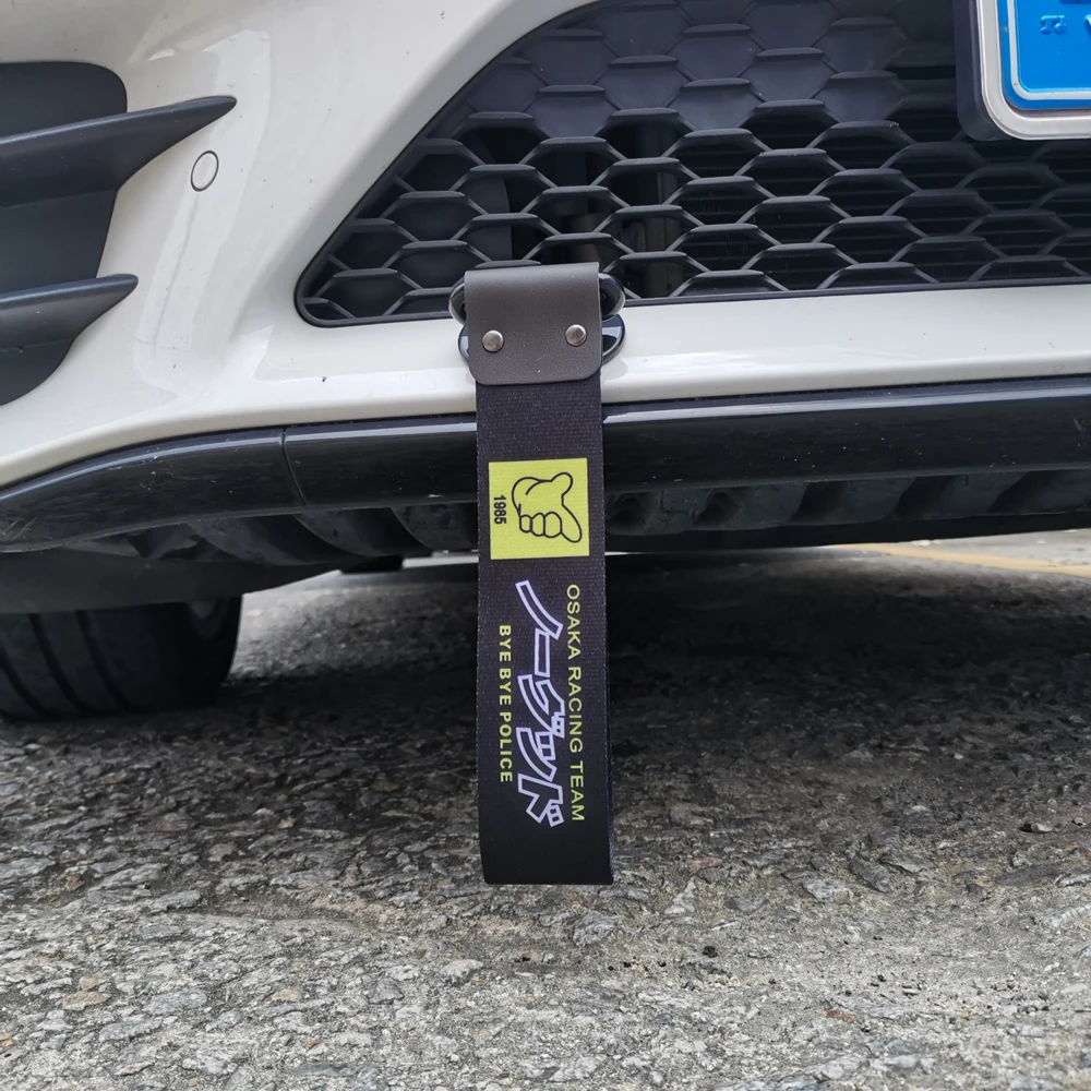 JDM سيارة سحب هوك سحب حزام العالمي مقطورة قصيرة حزام لزجة ضبط السيارات الملحقات لزراعة الكتابة على الجدران 1985 لا جيد