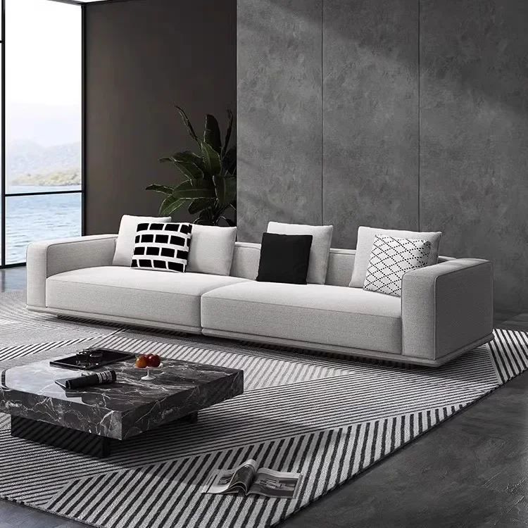 قماش بسيط جديد، أريكة صف مستقيم فاخرة خفيفة