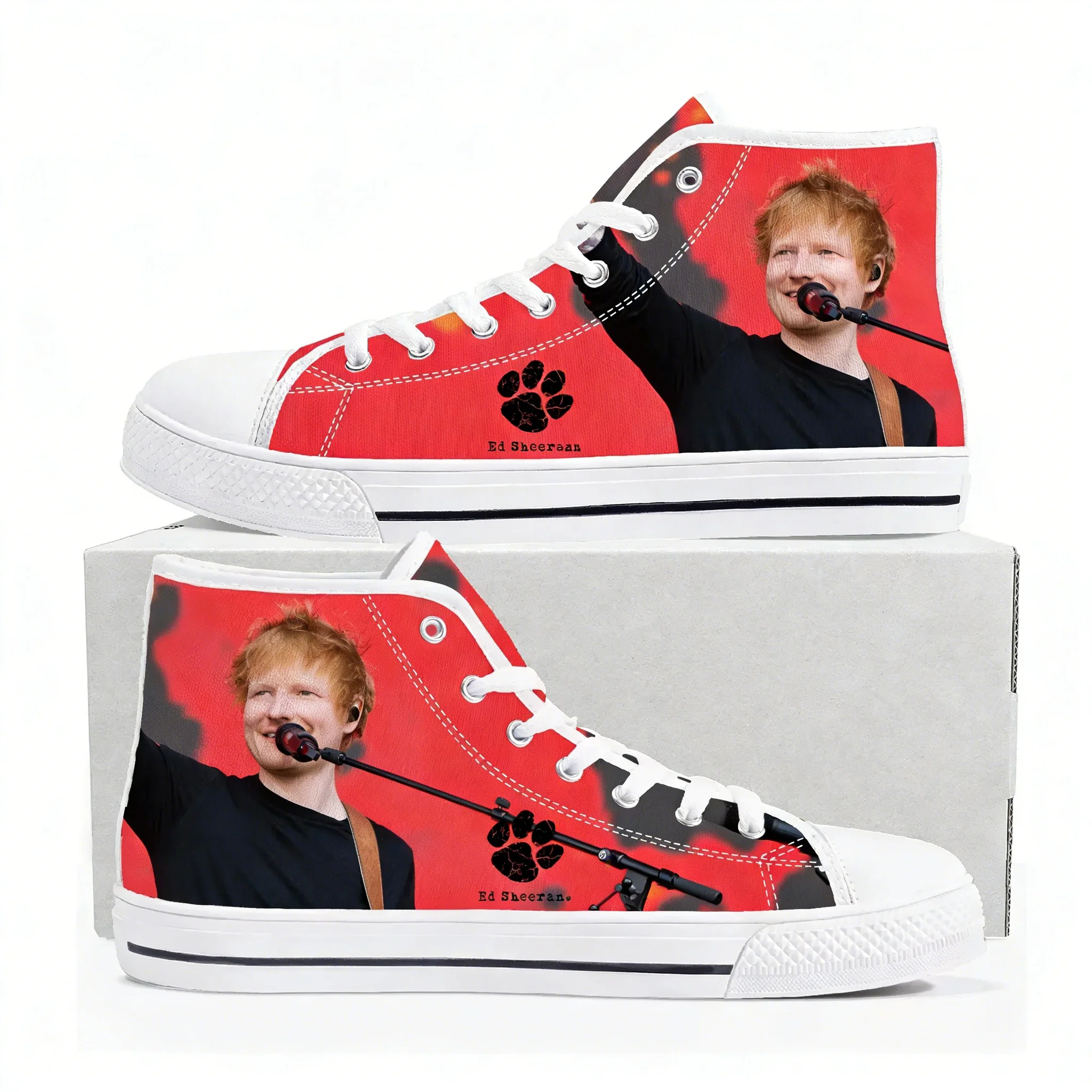 

Ed Sheeran High Top Sneakers Mens Womens Teenager High Quality Canvas Sneaker 3D Print Casual Couple Shoes Personalized Shoe
