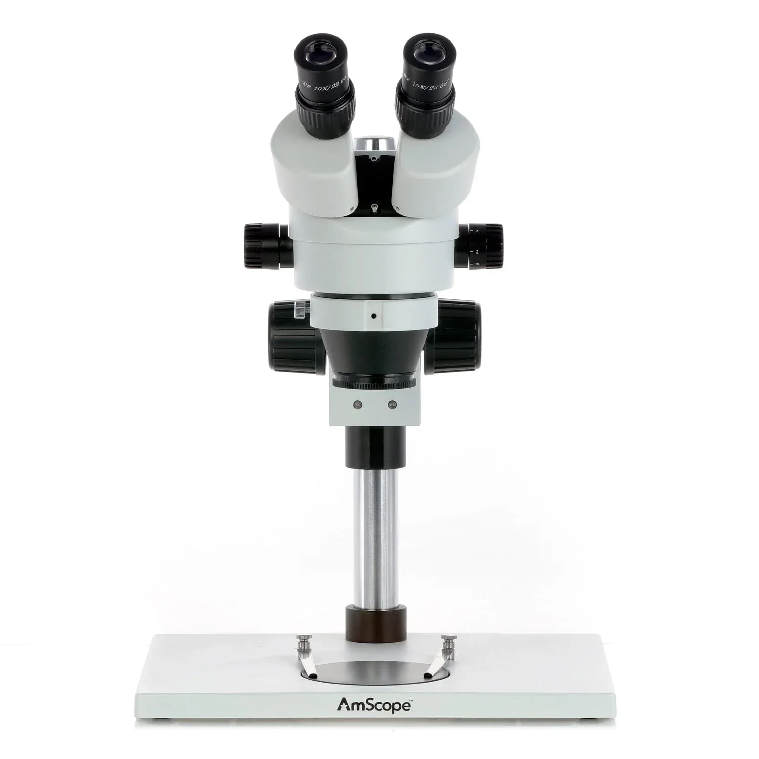 Microscopio con zoom per ispezione AmScope 7X-45X con illuminatore ad anello in fibra ottica