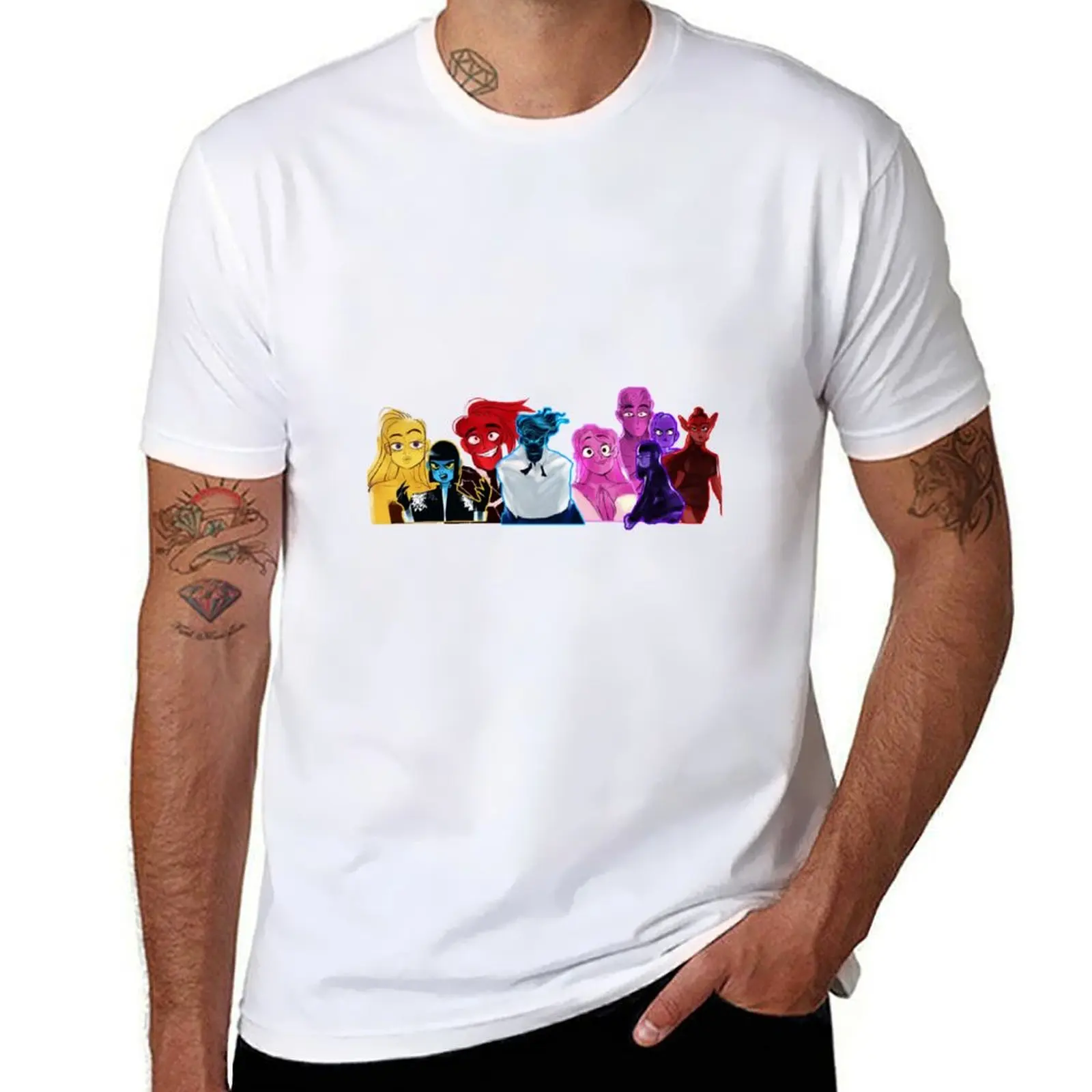 

Lore Olympus Main Characters Memorable Moments Webtoon Art T-Shirt Work Wear Simple Tee Shirt