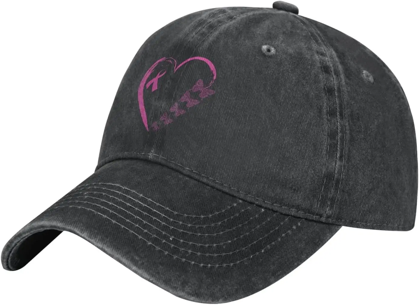 I'm A Survivor Heart Pink Ribbon Breast Cancer Awareness Unisex Baseball Cap