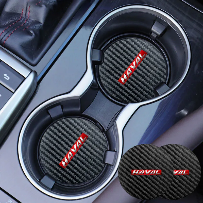 

For Haval Jolion F7 H6 F7X H2 H3 H5 H7 H8 H9 M4 Car Water Cup Mat Carbon Fiber Anti Slip Water Cup Mat Car Interior Accessories