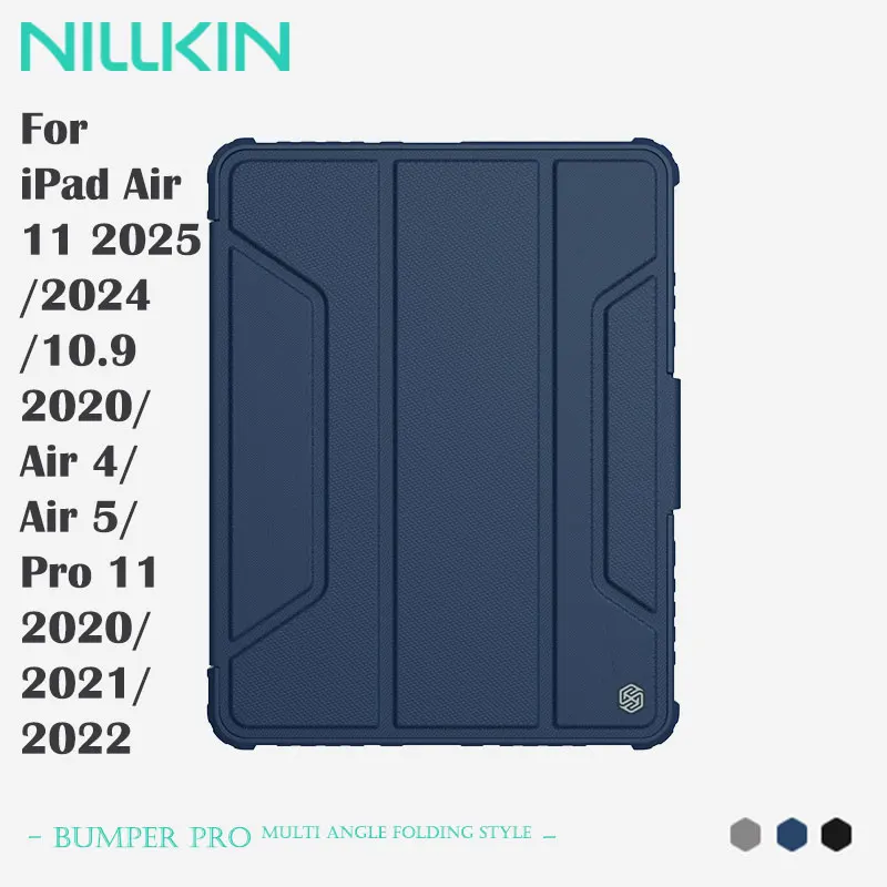 NILLKIN Case For iPad Air 11 2025/2024/10.9 2020/Air 4/Air 5/Pro 11 2020/2021/2022, Camera Privacy Shield, Anti-Scratch Bumpers NILLKIN Case For iPad Air 11 2025/2024/10.9 2020/Air 4/Air 5/Pro 11 2020/2021/2022, Camera Privacy Shield, Anti-Scratch Bumpers