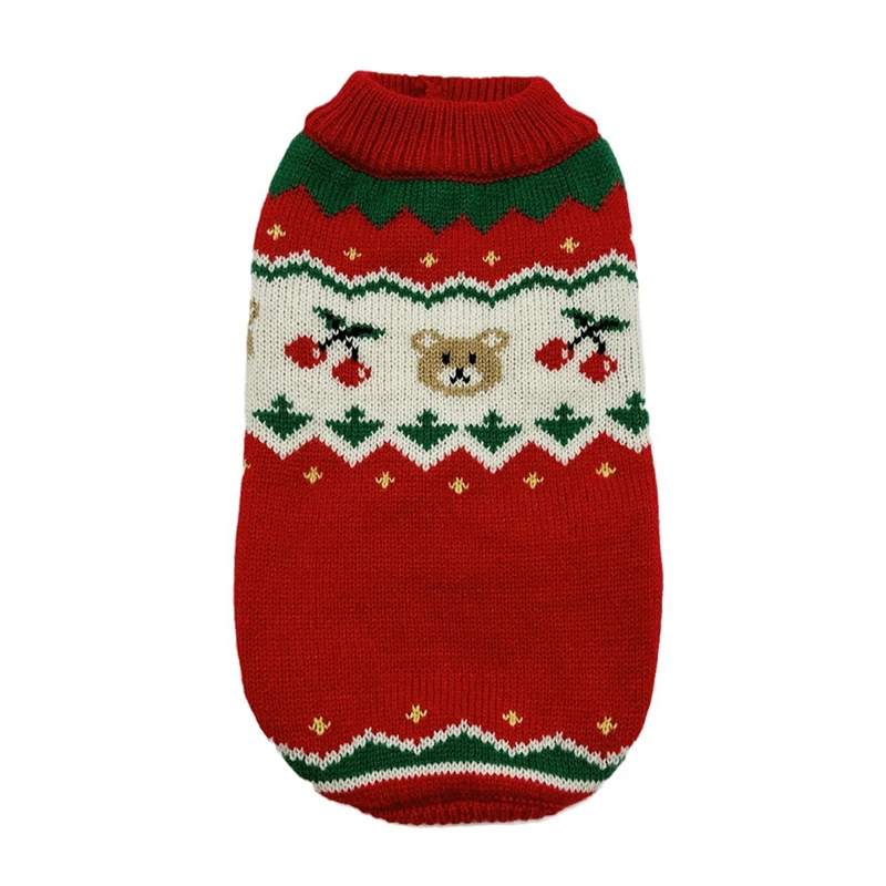 Christmas Dog Sweater Winter Warm Pet Clothes for Small Dogs Cats Soft Puppy Pullover Chihuahua Teddy Bichon Yorkies Clothing
