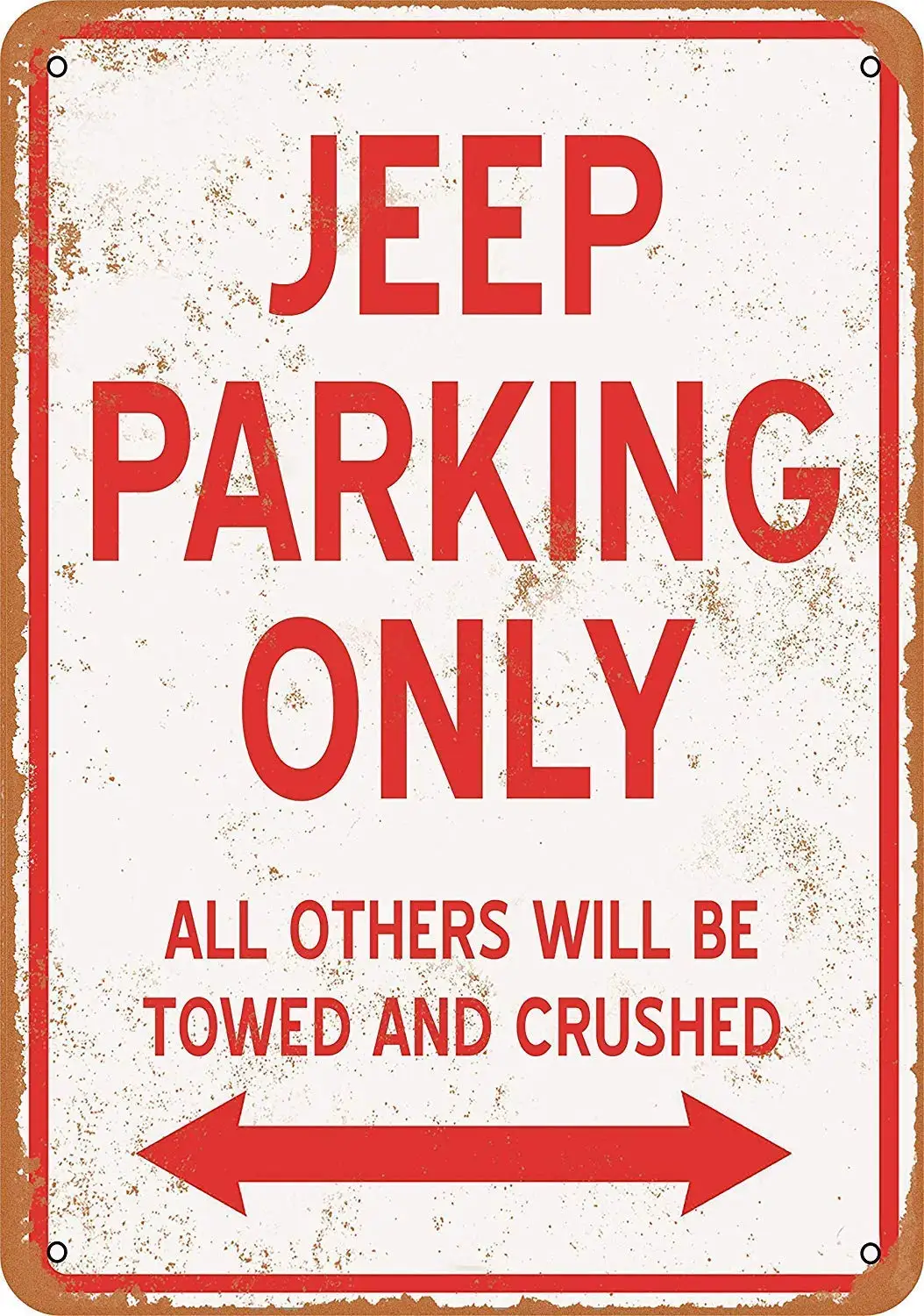 JIANKUN Wall-Color 8 x 12 Metal Sign - Parking ONLY - Vintage Look sign sign sign sign