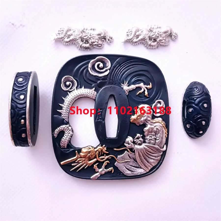 High Quality Handguard Tsuba Guard Fuchi Kashira Menuki Copper Brass Material For Real Japanese Samurai Katana Sword Fittings