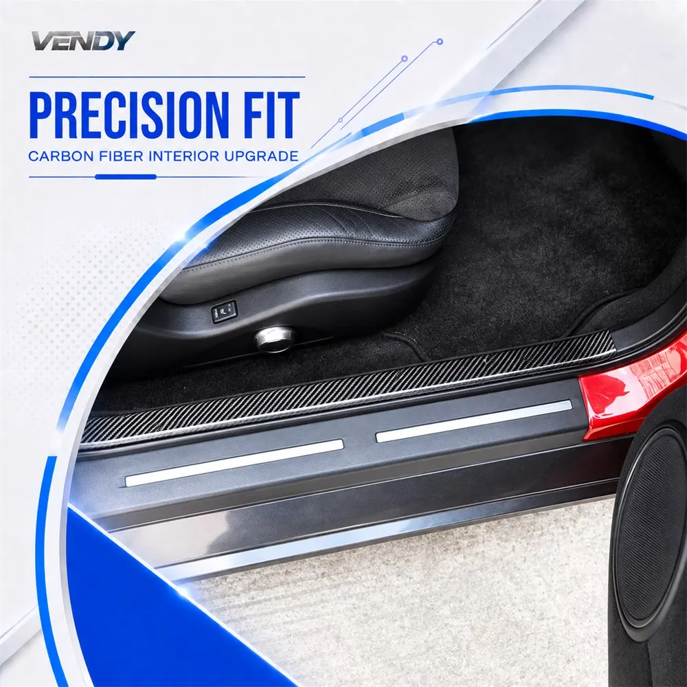 Real Carbon Fiber For Nissan GTR R35 2008-2016 Inner Door Sill Welcome Pedal Cover Trim Modified Parts Accessories