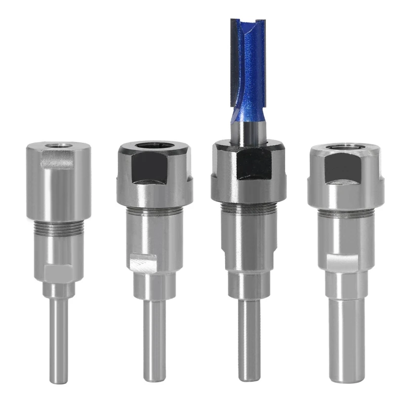 1/4 "8mm 12mm Shank เครื่องตัดไม้ Router Bits Extension Rod ตัดเครื่องแกะสลักเครื่อง Slotting