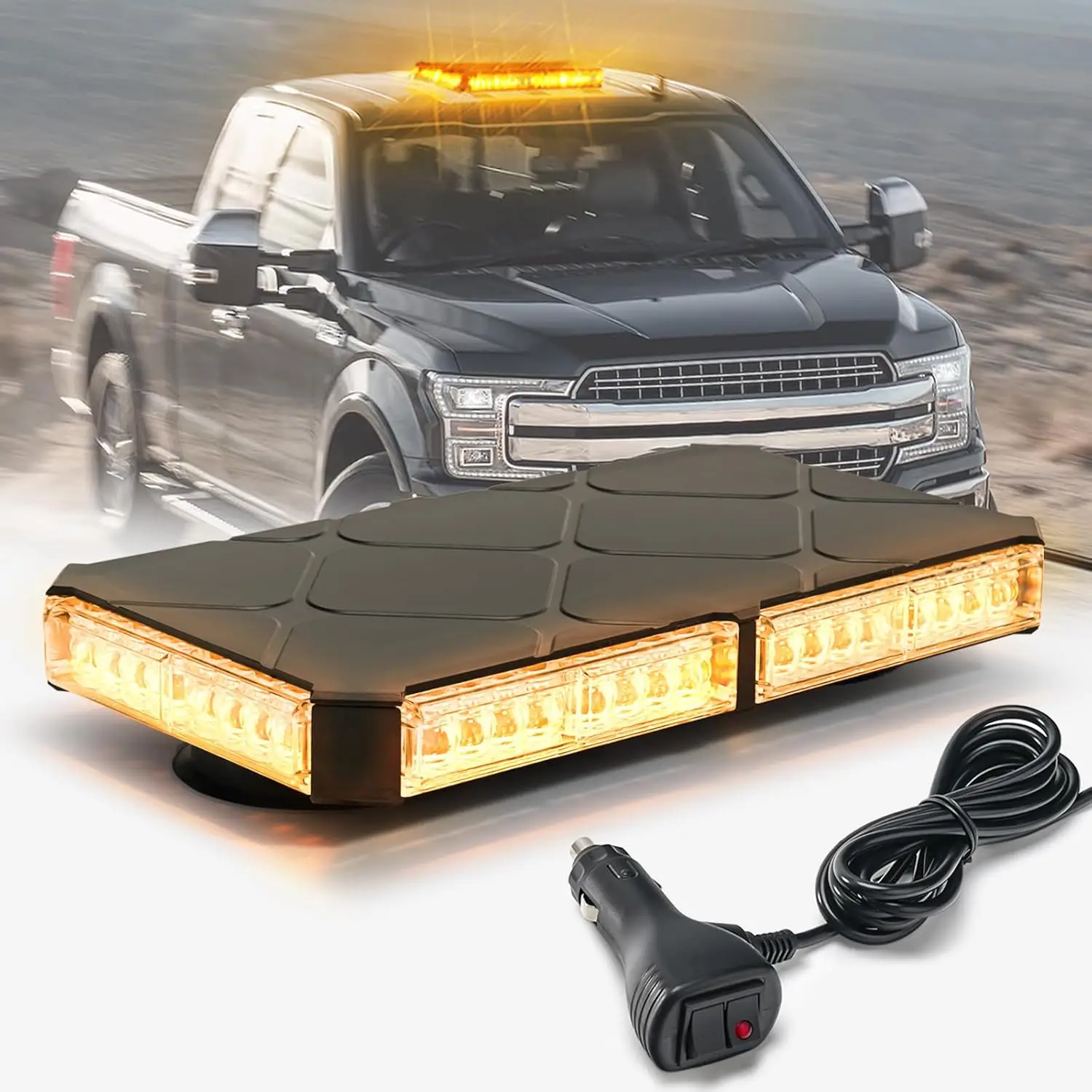 

Rooftop Magnetic Strobe Lights for Trucks, Emergency Beacon Warning Caution Light for Vehicles