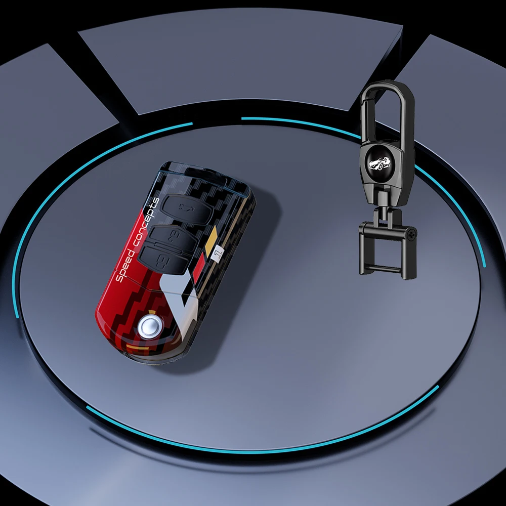 

2/3/4 кнопки граффити автомобильный флип-чехол для ключей держатель защитная оболочка для Mazda 2 3 5 6 CX7 CX9 RX8 MX5 MPV Demio аксессуары