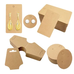 50 Stks/partij Sieraden Verpakking Kaart Kraft Kaarten Voor Diy Ketting Armband Oorbel Hairclips Display Card Retail Prijskaartje Label