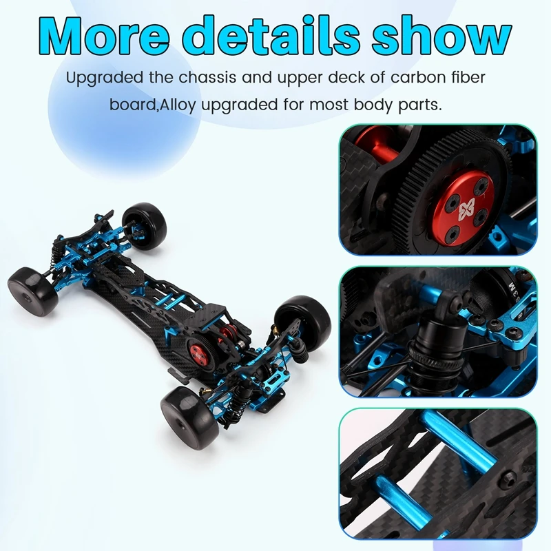 DIY RC Car Center Drive Drift Racing Frame 1/10 D5S RC Car Carbon Fiber Frame DIY KIT High Speed Racing Model