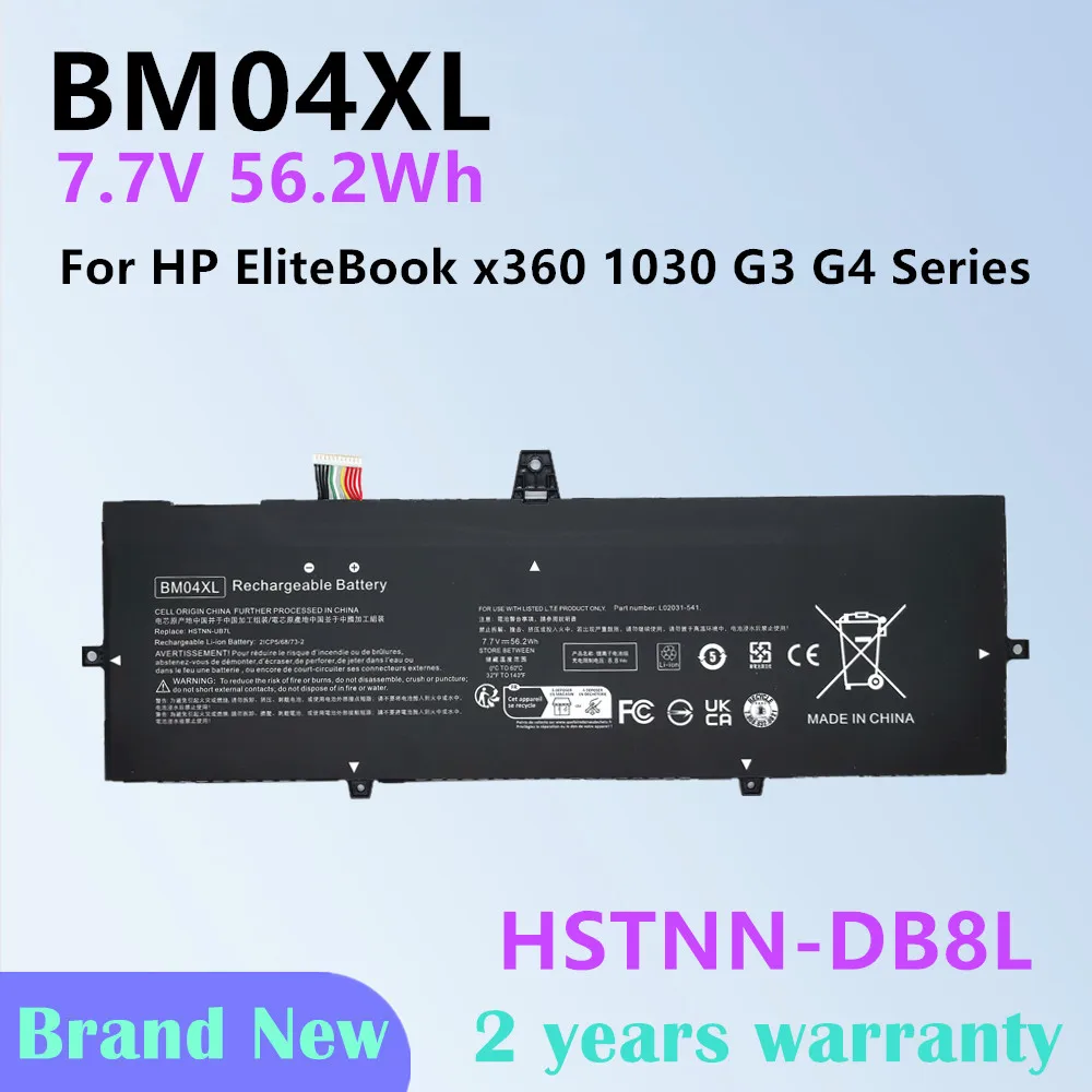 Laptop Battery For HP EliteBook x360 1030 G3 G4 Series BM04XL HSTNN-DB8L L02031-241 L02478-855