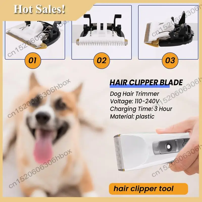 -HOPE Professional Pet Scissors Electric Hair Clipper Trimmer Dogs Cutting Machine  Titanium Knife For RFCD-9100 9600