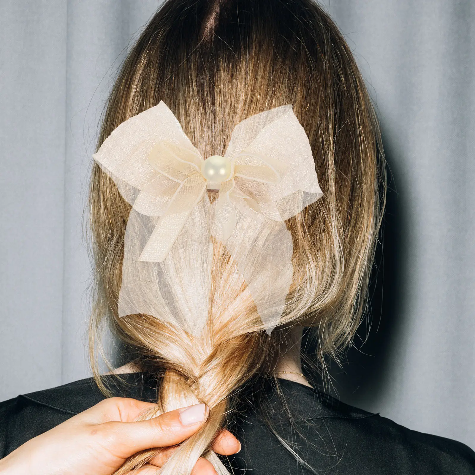 

Girls Bow Hair Clip Bowknot Hairpin Lace Tulle Design Lightweight Comfortable for Birthday Wedding Engagement Prom Graduation