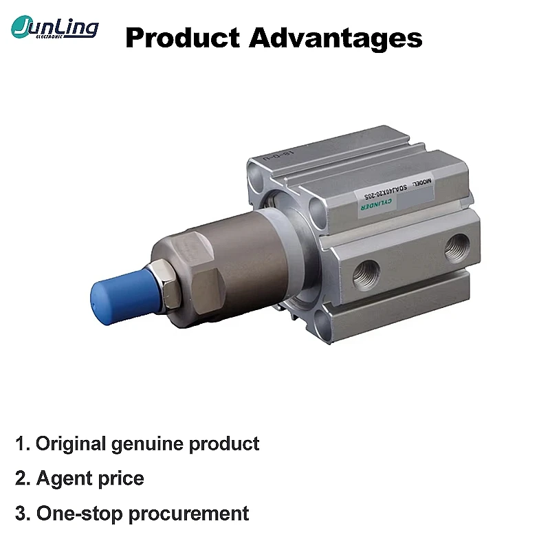 Sdaj40x10/20/30/40/50/60/75/100s OEM Brand Adjustable Thin Stroke Cylinder Compact Compound Type Pneumatic Component