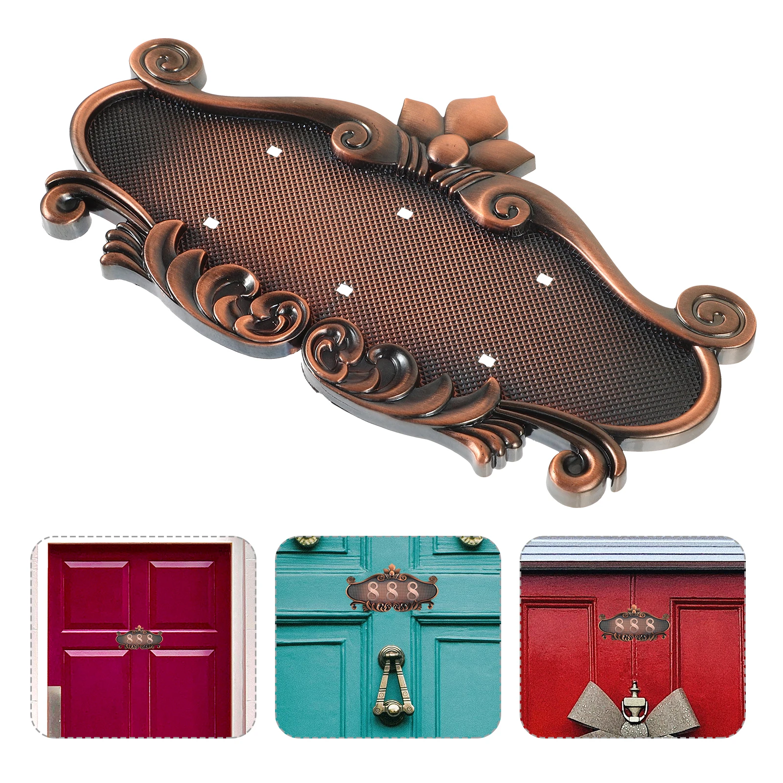 لوحة الباب مع تصميم إبداعي، علامة أرقام خارجية مقاومة للعوامل الجوية لتزيين المنزل، سهلة التركيب، حديثة وأنيقة #5