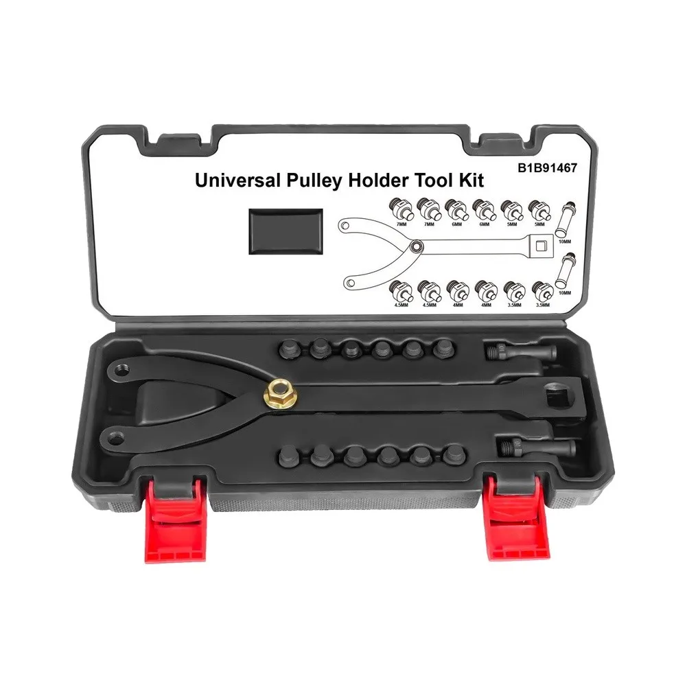 15Pcs 1/2in Drive Adjustable Pin Wrench Set For Camshaft Crankshaft Pulley Engine Timing Belt Change Tool Kit Pulley Holder Tool
