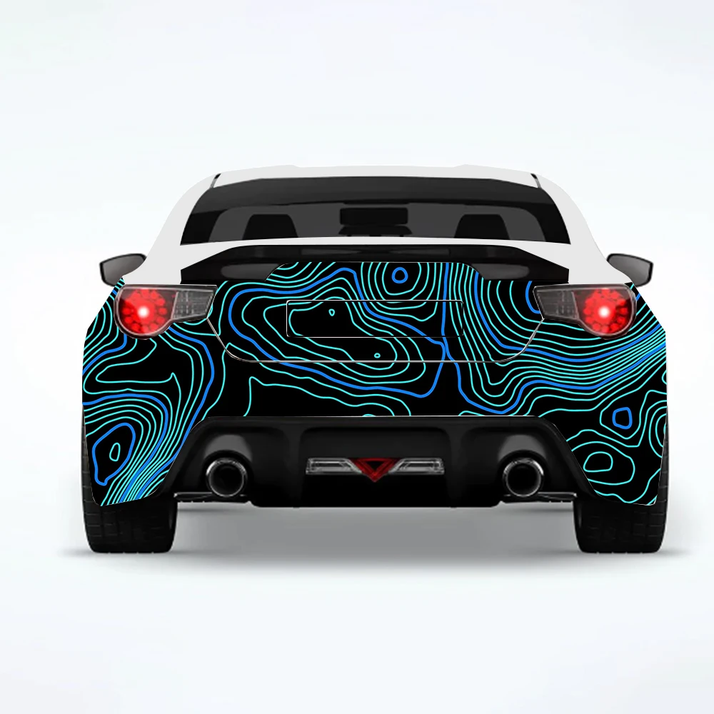 Terrain map car sticker rear car rear appearance modification custom pattern suitable for SUV car truck packaging sticker decal