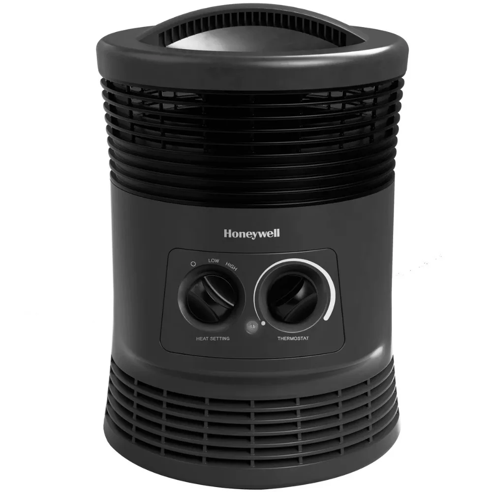 

360° Surround Fan Forced Heater, New, Black, Electric Warmer, Portable Heater