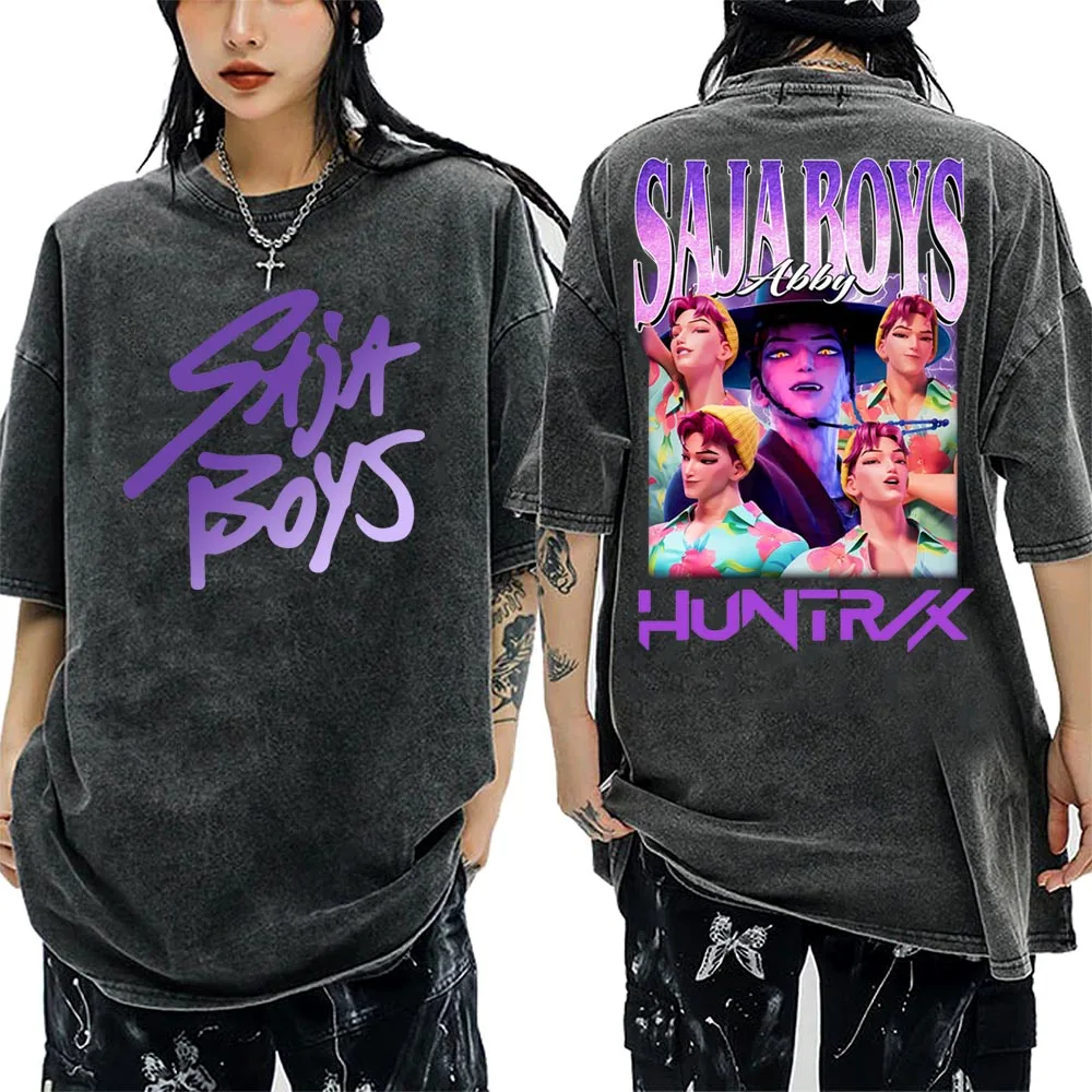 

Abby Saja Boys K-Pop Demon Hunters рубашка для девочек хлопковая футболка летняя