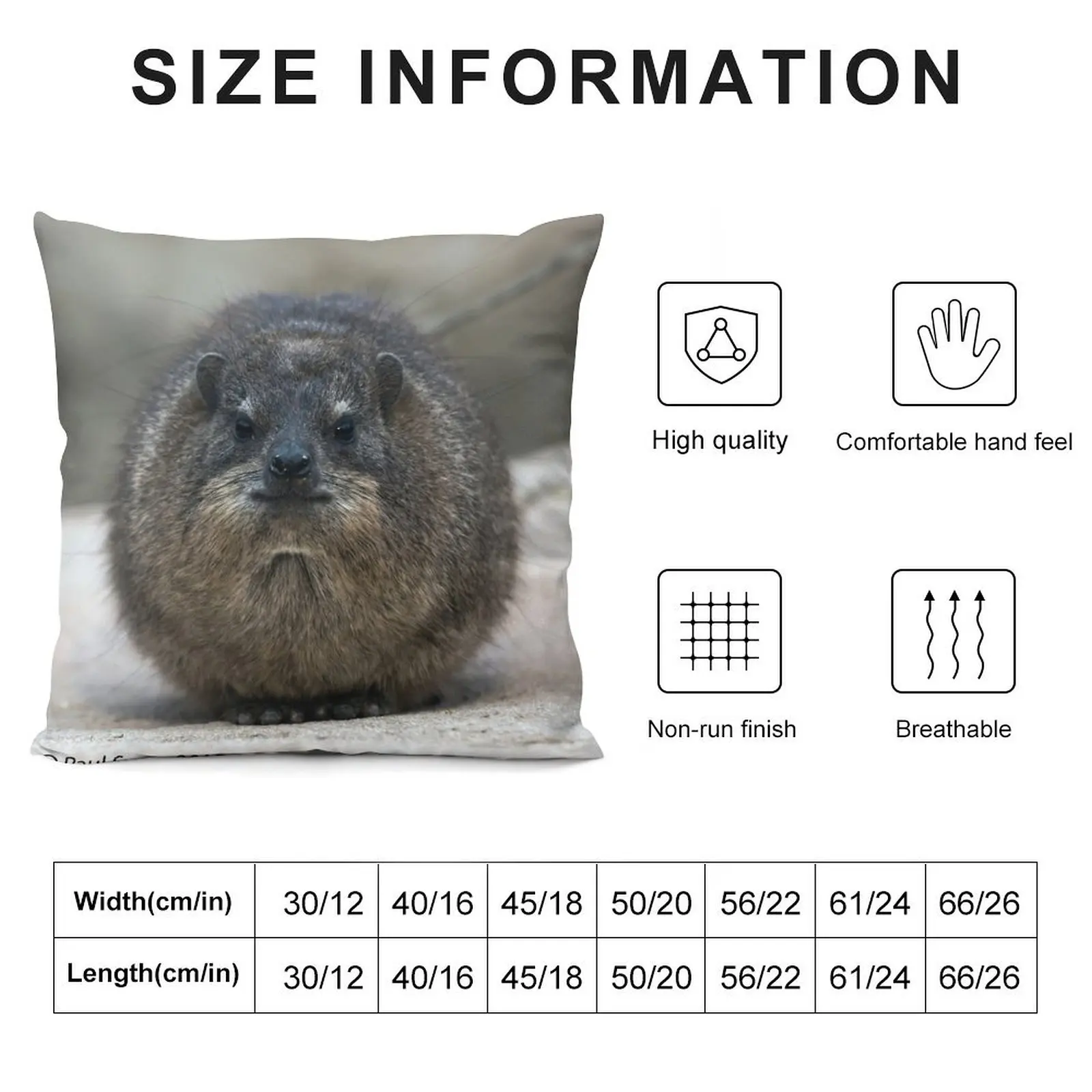 Rock Hyrax Throw Pillow Luxury Sofa Cushions Pillowcases For Pillows Christmas Pillow Cases pillow