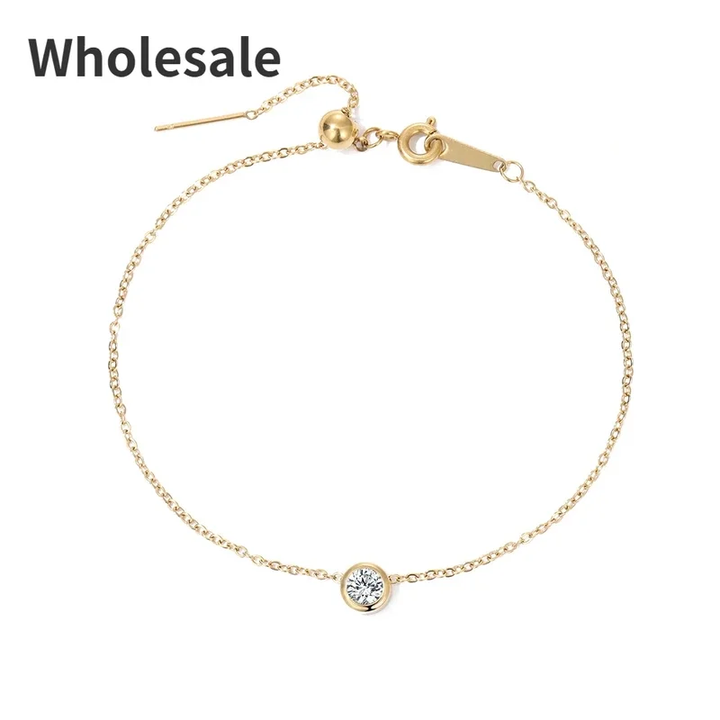 

10PCs designer bracelet birthstone pendant DIY accessories chain stainless steel jewelry luxury jewelry bulk goods wholesale