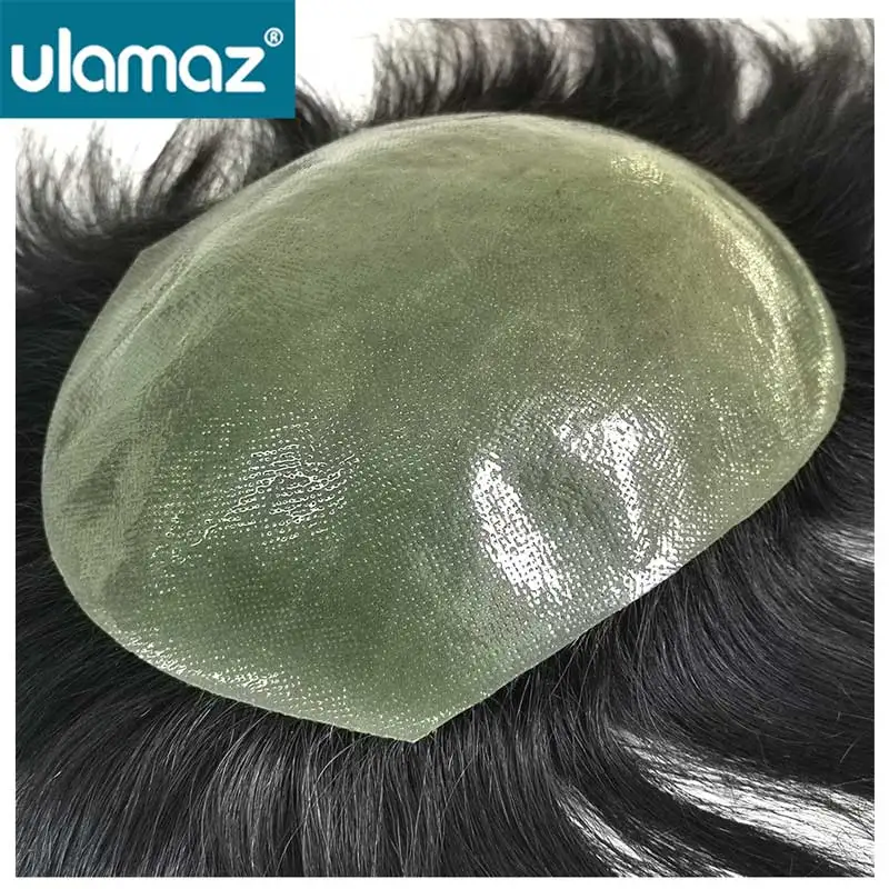 Super Soft Skin Base Man Wig Hair System Unit Wig For Men Delicate Pu Toupee Capillary Male Hair Prosthesis Natural Human Hair