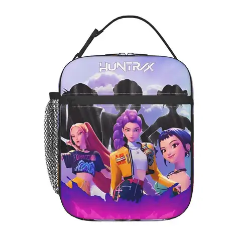 Lunch Box isolato KPop Demon Hunters Huntrix Prodotto Contenitore per il pranzo Causale Bento Box termico per esterni