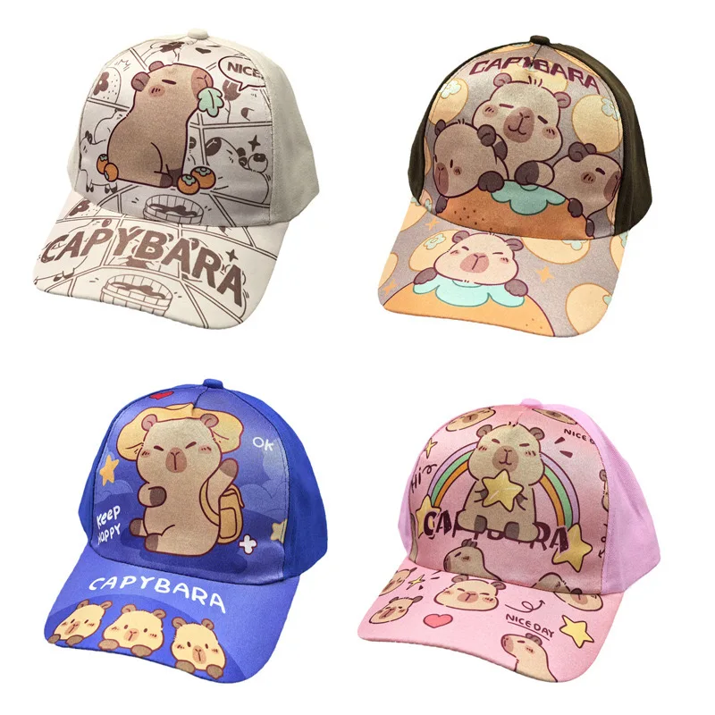 Hot Sale kinderen Cartoon Capibara Gedrukte Cap Jongens Meisjes Outdoor Zonnescherm Leuke Capibara Hoed Mooie Kids Baseball Cap