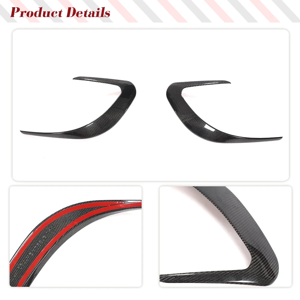 Carbon Fiber Car Rear Bumper Air Vent Covers Trims For Mercedes-Benz AMG GT 43 50 53 Sedan 4 Door 2019 2020 Rear Bumper Canards