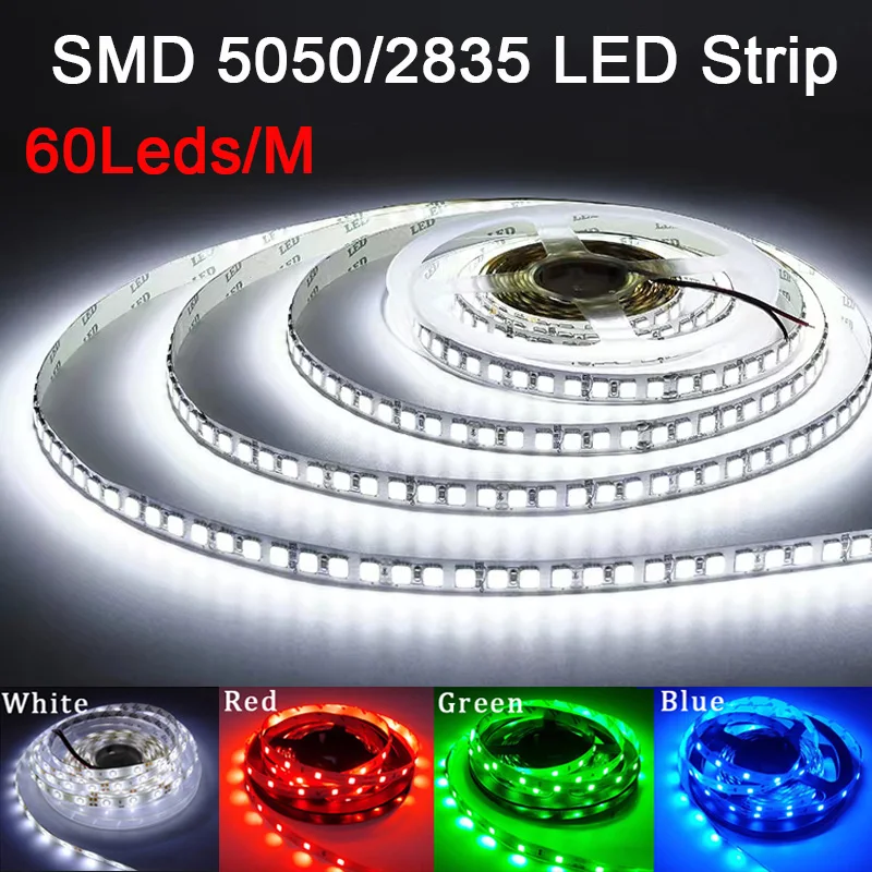 DC 12V LED Strips 2835 White Warm White LED Strip Light TV Background Lighting Tape Home Decor Lamp m LED String Light