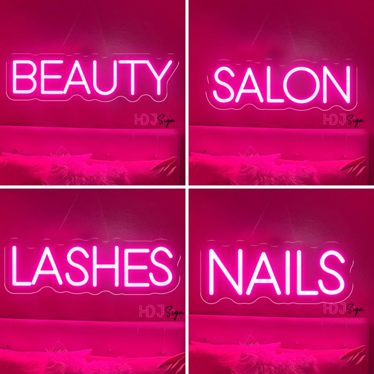 

Lashes Brows Nails Room Neon Sign LED Lights Beauty Salon Led Neon Lights Room Decor Wall Neon Led Sign Tattoo Waxing Neon Lamp