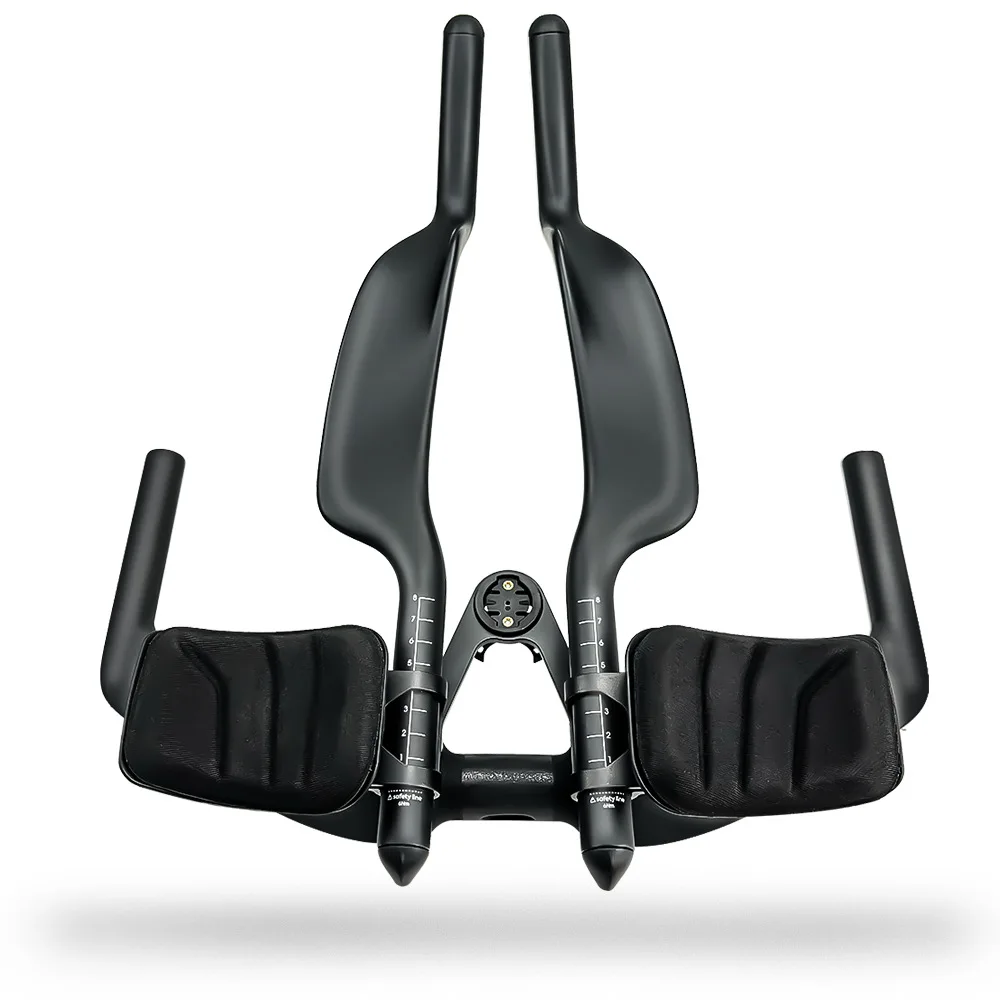 Carbonfaser-Lenkerverlängerungen mit Einstellbarer Höhe & Winkel, TT-Lenker in Schaufelform für Triathlon-Fahrräder – Detail 17