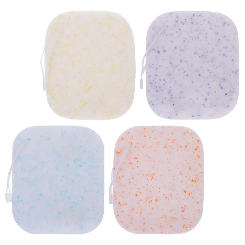 4pcs Face Washing Sponges Portable Facial Sponge For Sensitive Skin Cleansing Makeup Removal Reusable Travel Face Scrubber