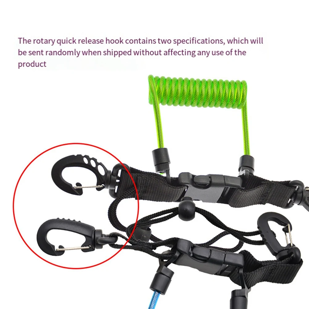 

Подводное оборудование Камера для дайвинга Веревка для потери BCD Телескопический ремешок ТПУ Пружинная стальная проволока Анти-потерянная веревка-B60B