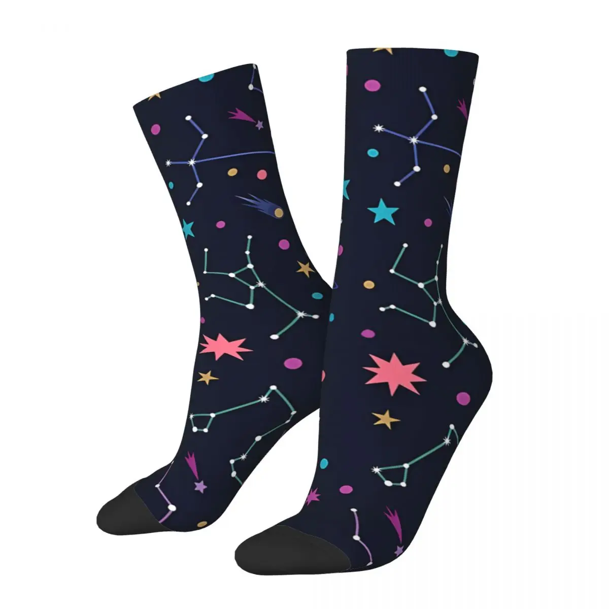 

Novelty Happy Men's Socks Vintage The Stars Street Style Seamless Crew Sock Gift Pattern Printed