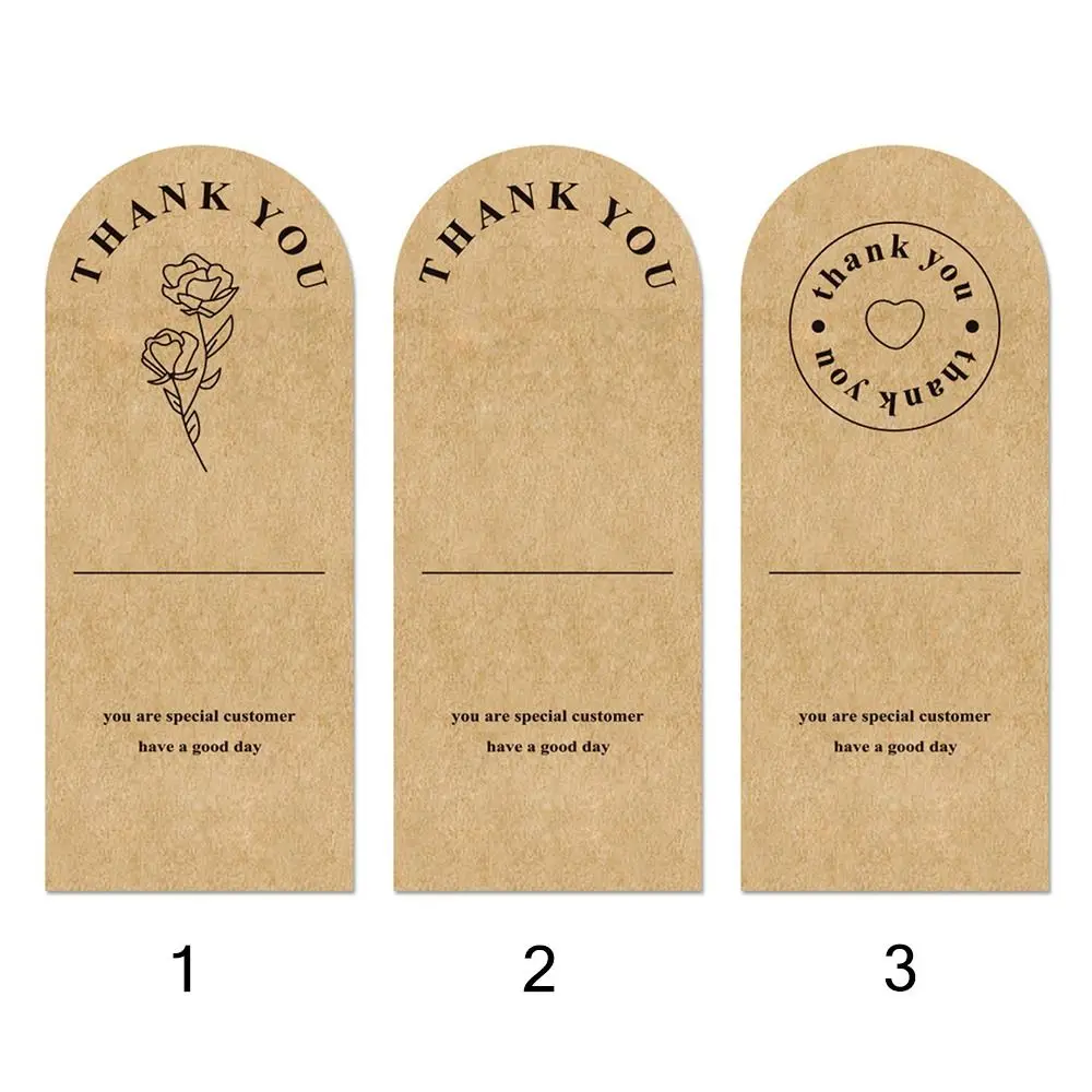 50PCS Kraft Paper Thank You Stickers Commodity Packaging Floral Pattern Wrapping Tags Event Party Supplies Sealing Labels