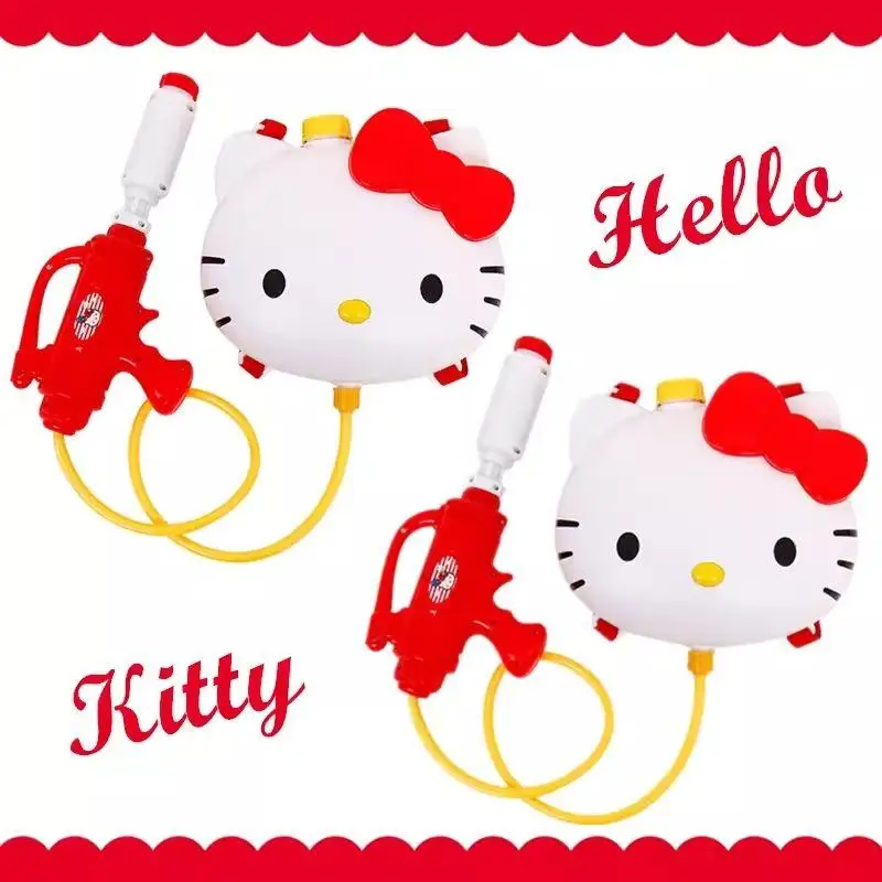 2024 HOT MINISO Plecak dziecięcy Zabawki wodne kawaii Hello Kitty kreskówka urocza duża pojemność walka wodna Zabawka Modny zestaw w nowym stylu