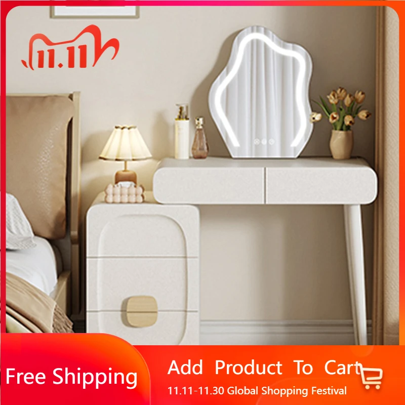

Small Mini Dressing Table Makeup Bedroom Bedside Storage Jewelry White Dressing Table Modern Beauty Vestidores Trendy Furniture