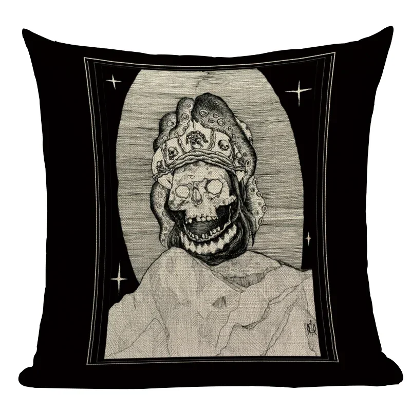 Dark Tarot, Gothic Style Double-sided Printed pillow cover Short plush Suitable living rooms bedrooms sofas throw cushion cover
