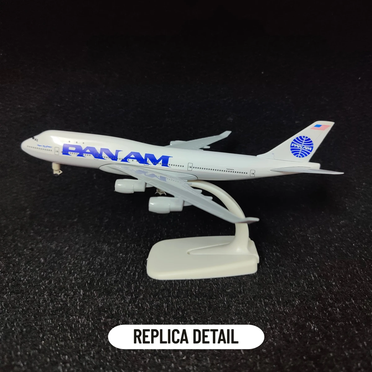 Scale 1:250 Metal Aircraft Model Replica, Pan Am Airlines B747 Airplane Aviation Decoration Miniature Art Collection Kid Boy Toy