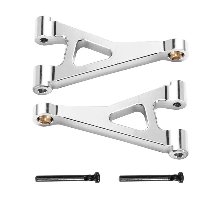 X18A-para MJX 1/14 escala RC coche actualización Kit de brazo oscilante superior trasero-accesorios plateados para modelos 14301/14302 14303 14304