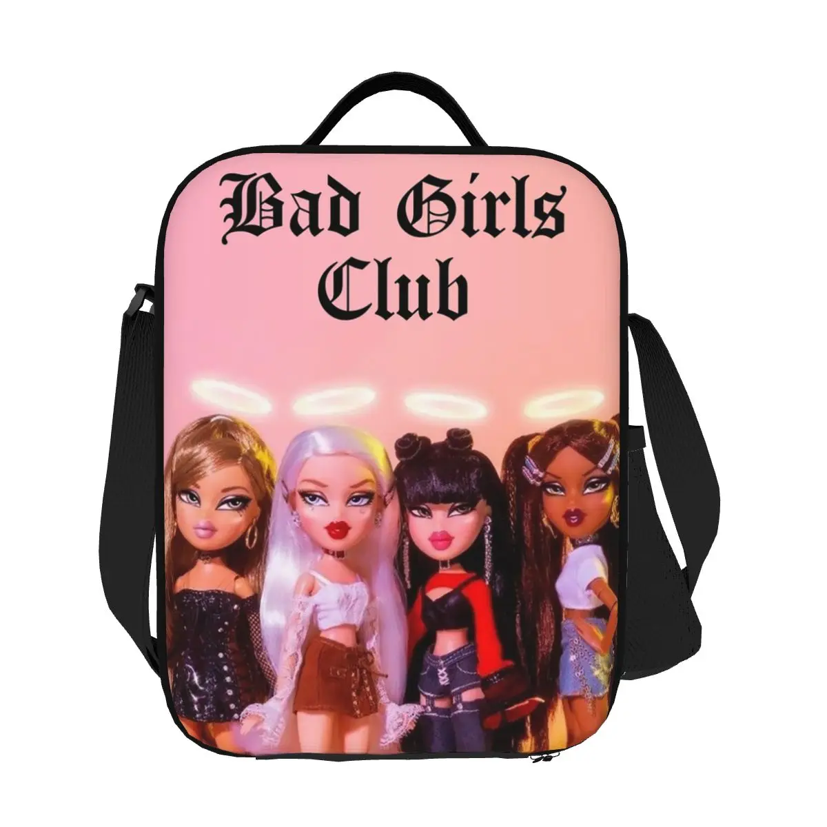 

Эстетическая сумка для обеда Bratz Rock Angelz Bad Girls Club для мужчин и женщин, термохолодильник, изолированный ланч-бокс для детей, школы