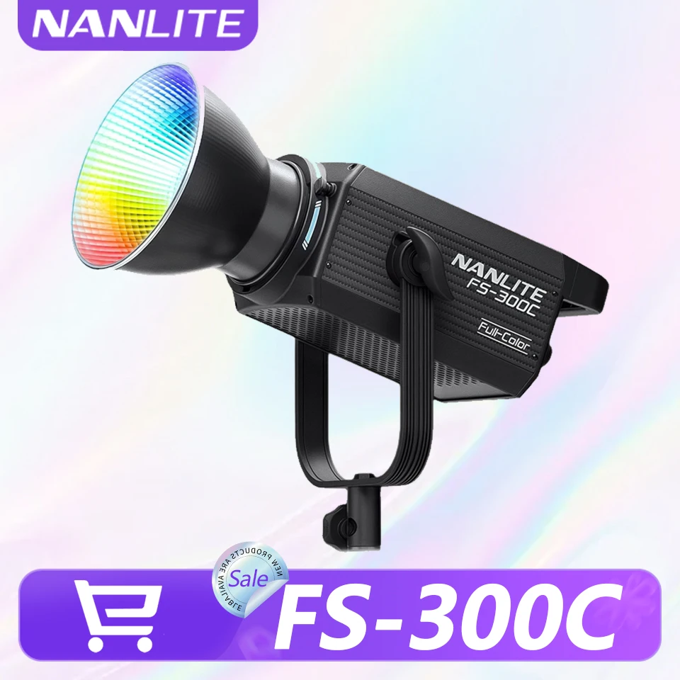 

Nanlite FS-300C 2700K to 7500K Full-color RGBWW LED Video Light for Photography Fill Light with Bowens Mount CRI 95 TLCI 94